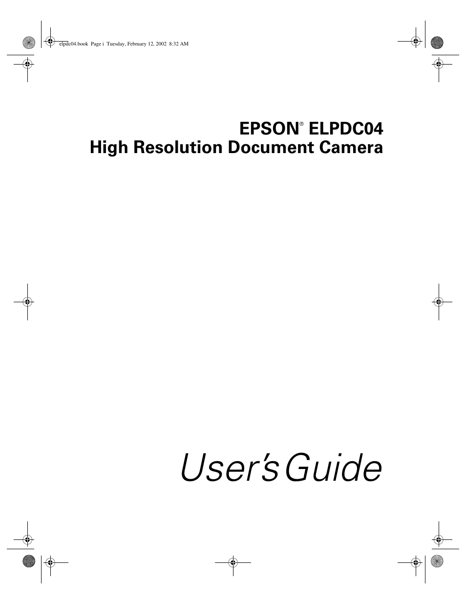 Epson ELPD04 User Manual | 58 pages
