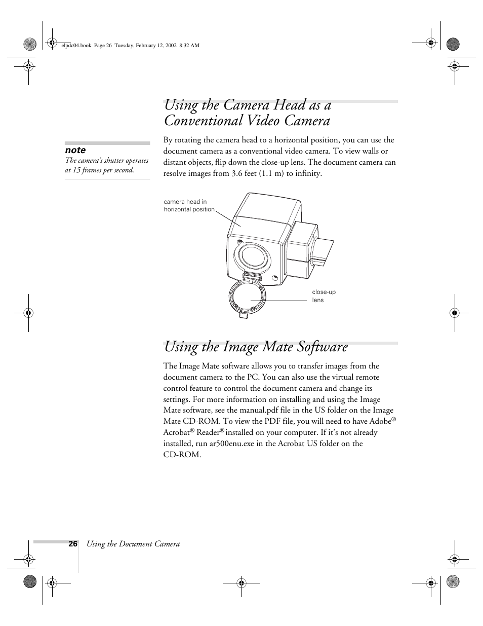 Using the image mate software | Epson ELPD04 User Manual | Page 31 / 58