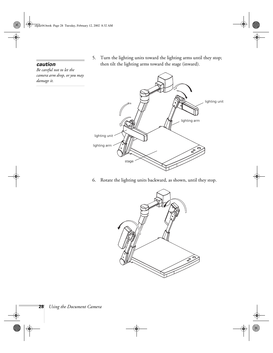 Caution | Epson ELPD04 User Manual | Page 33 / 58