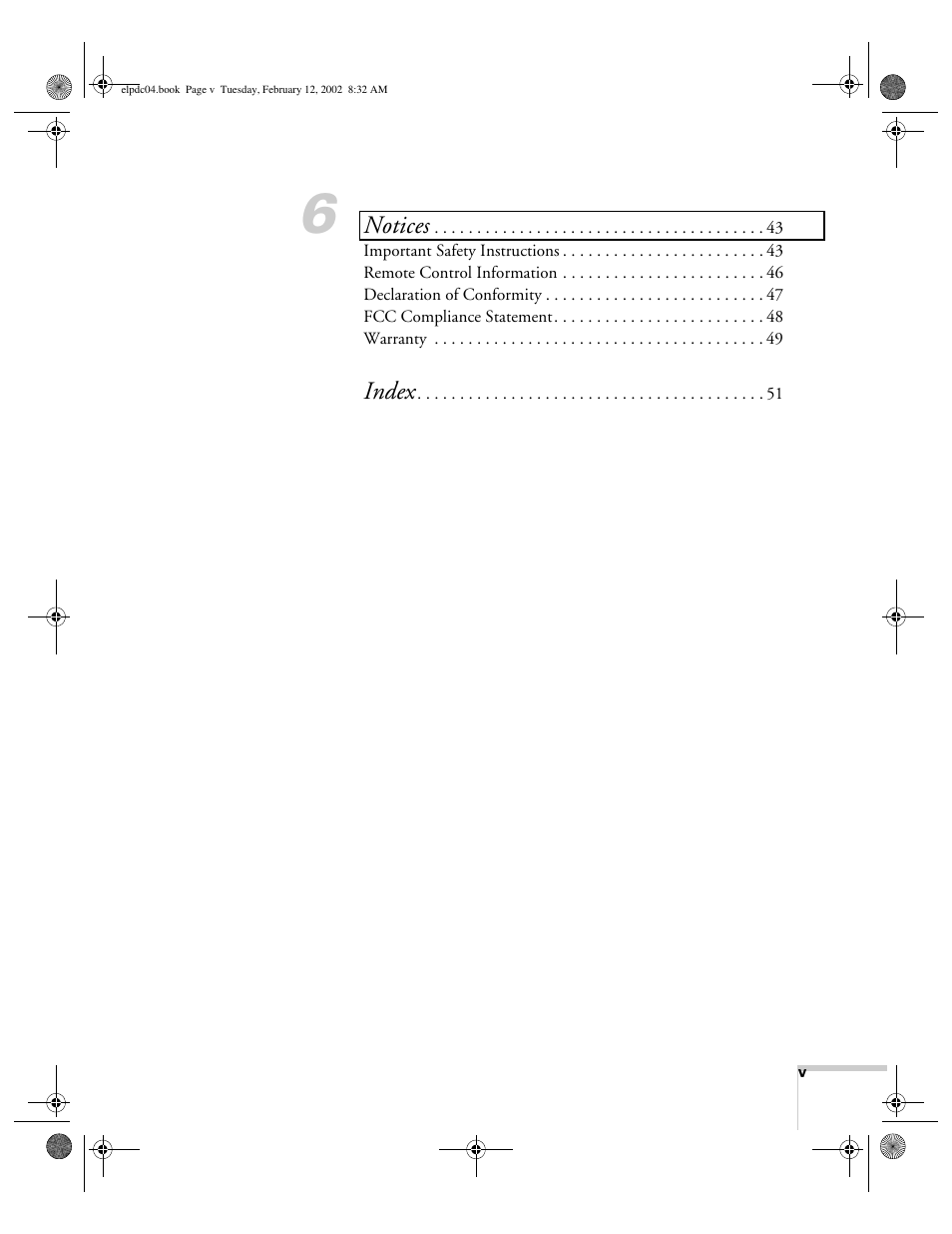 Epson ELPD04 User Manual | Page 5 / 58