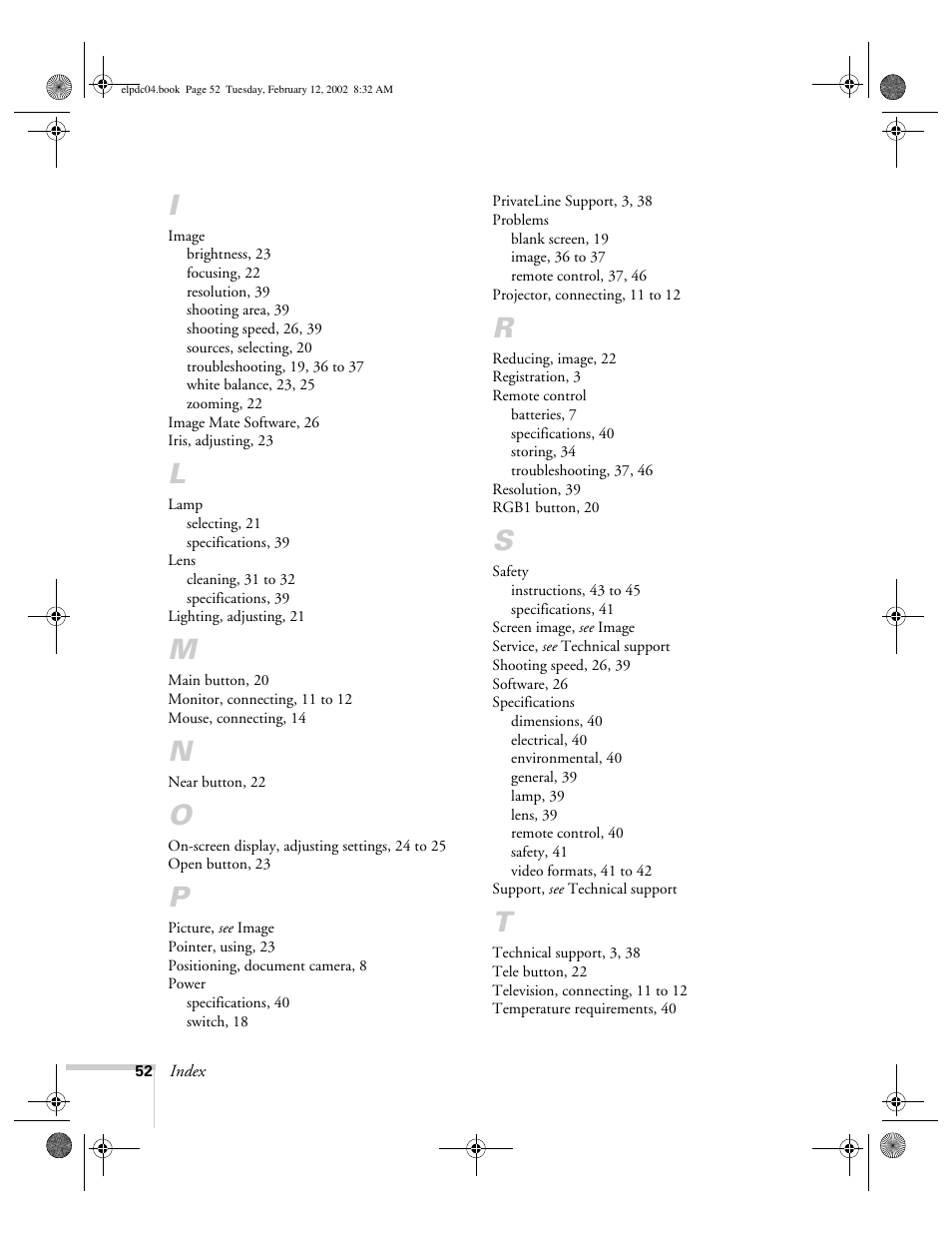 Epson ELPD04 User Manual | Page 57 / 58