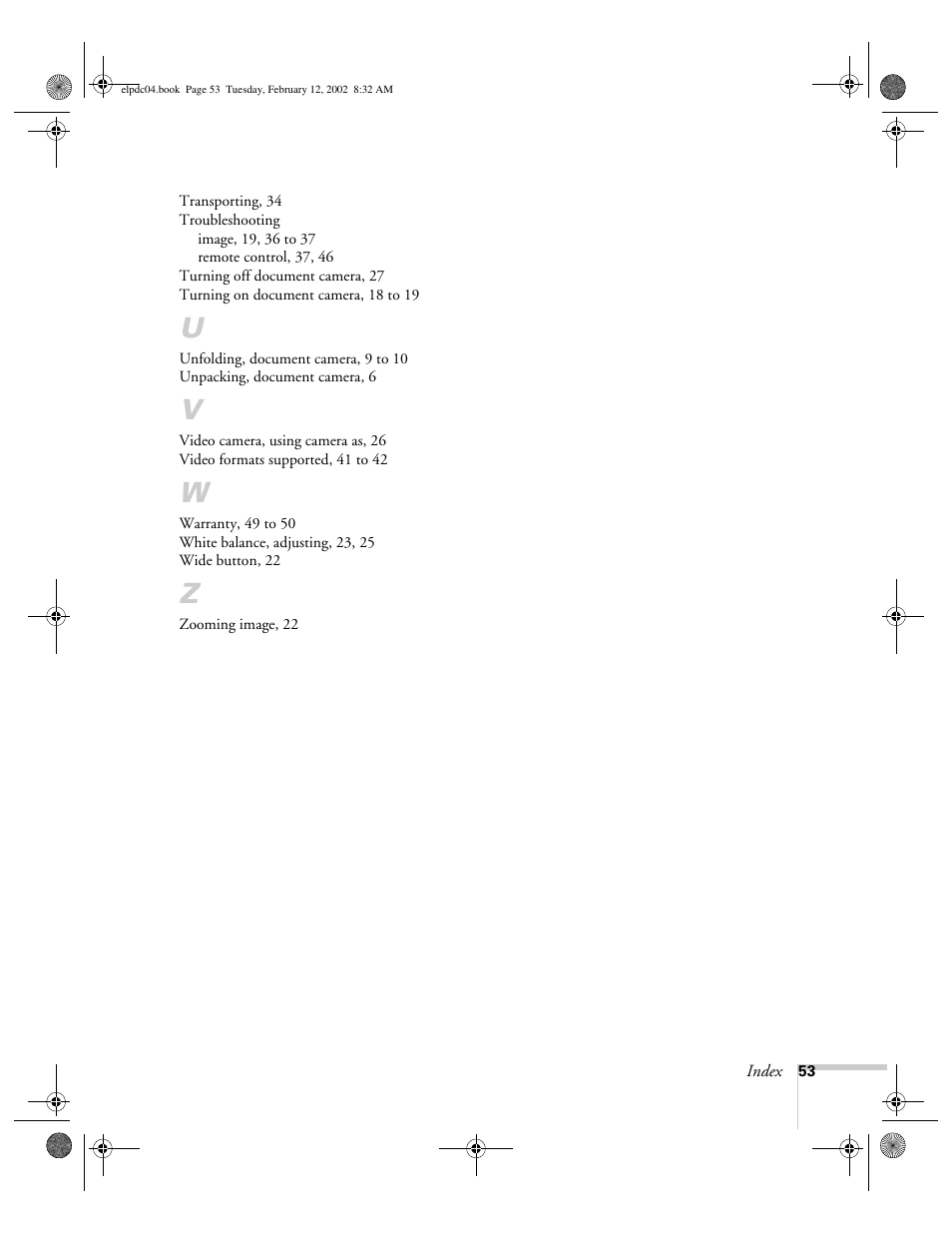 Epson ELPD04 User Manual | Page 58 / 58