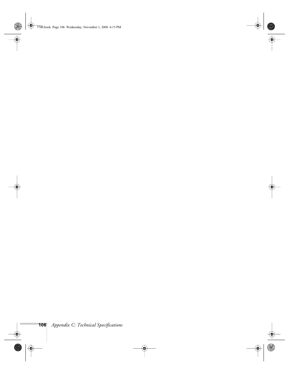 Epson 7700p User Manual | Page 112 / 116
