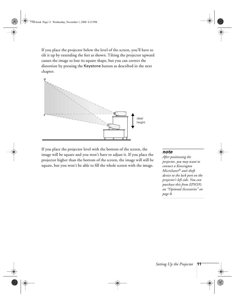 Epson 7700p User Manual | Page 17 / 116