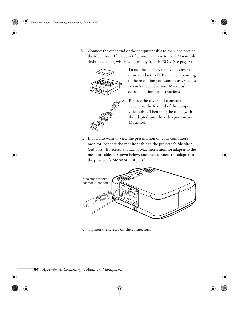 Epson 7700p User Manual | Page 90 / 116