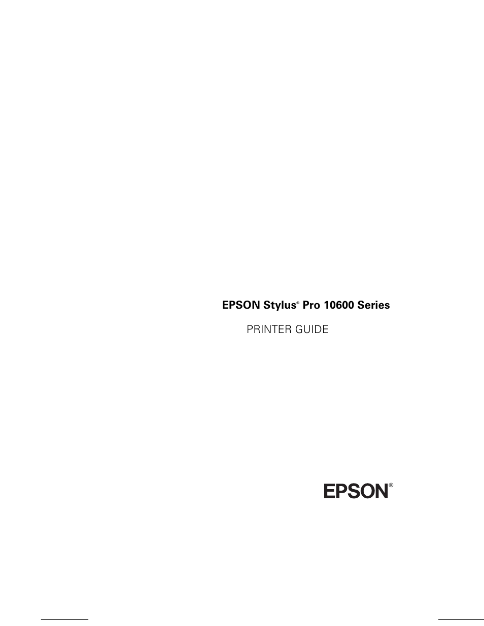 Epson 10600 User Manual | 183 pages