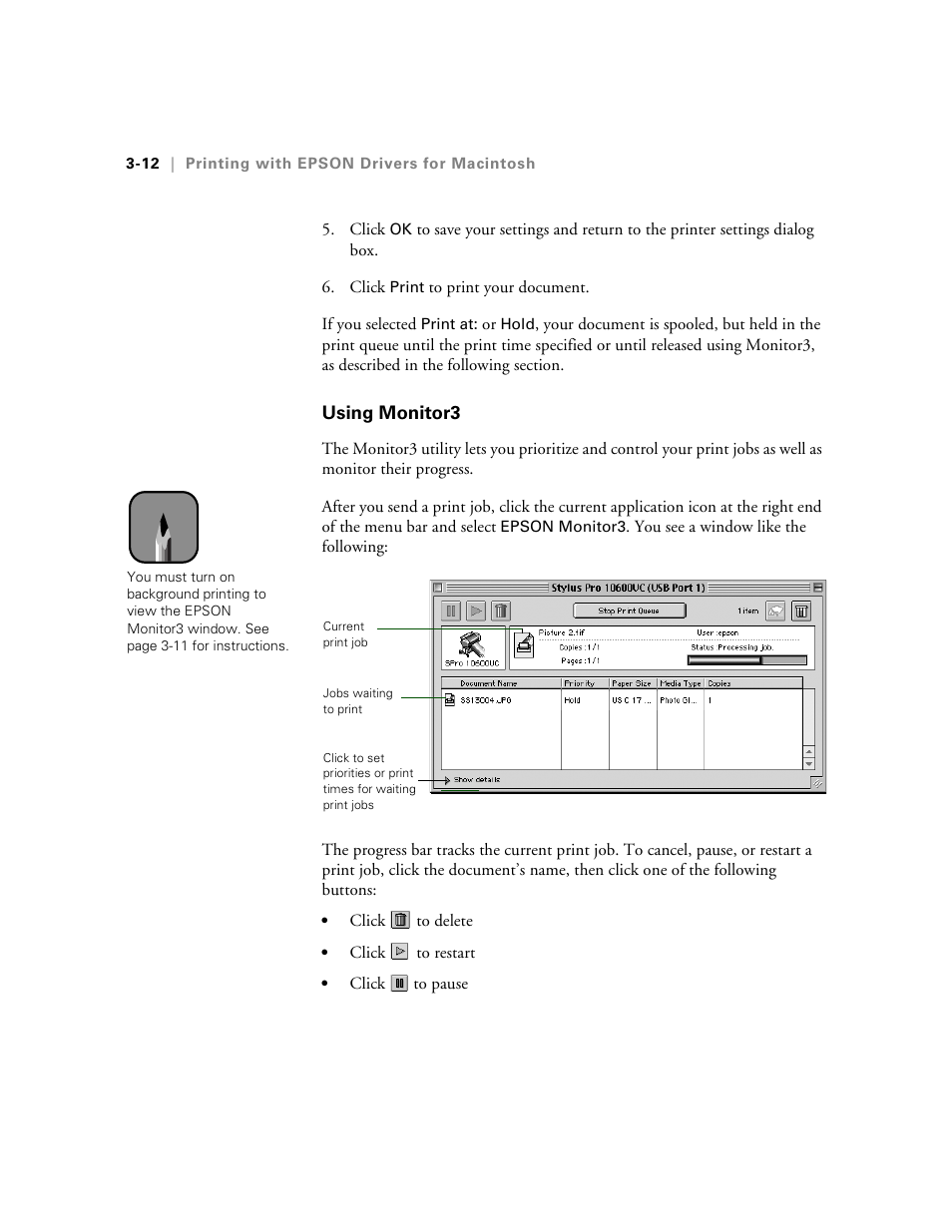 Using monitor3 | Epson 10600 User Manual | Page 109 / 183