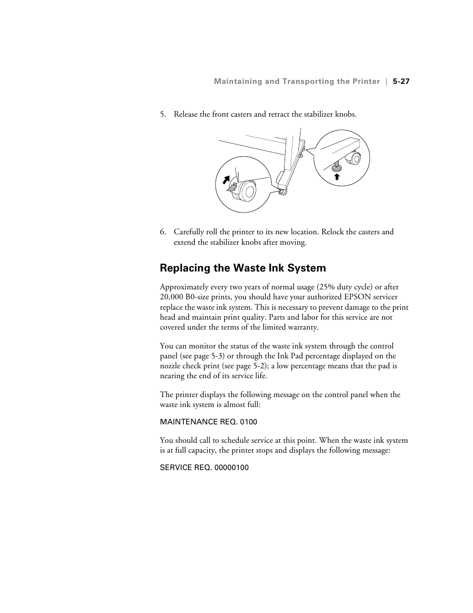 Replacing the waste ink system | Epson 10600 User Manual | Page 156 / 183