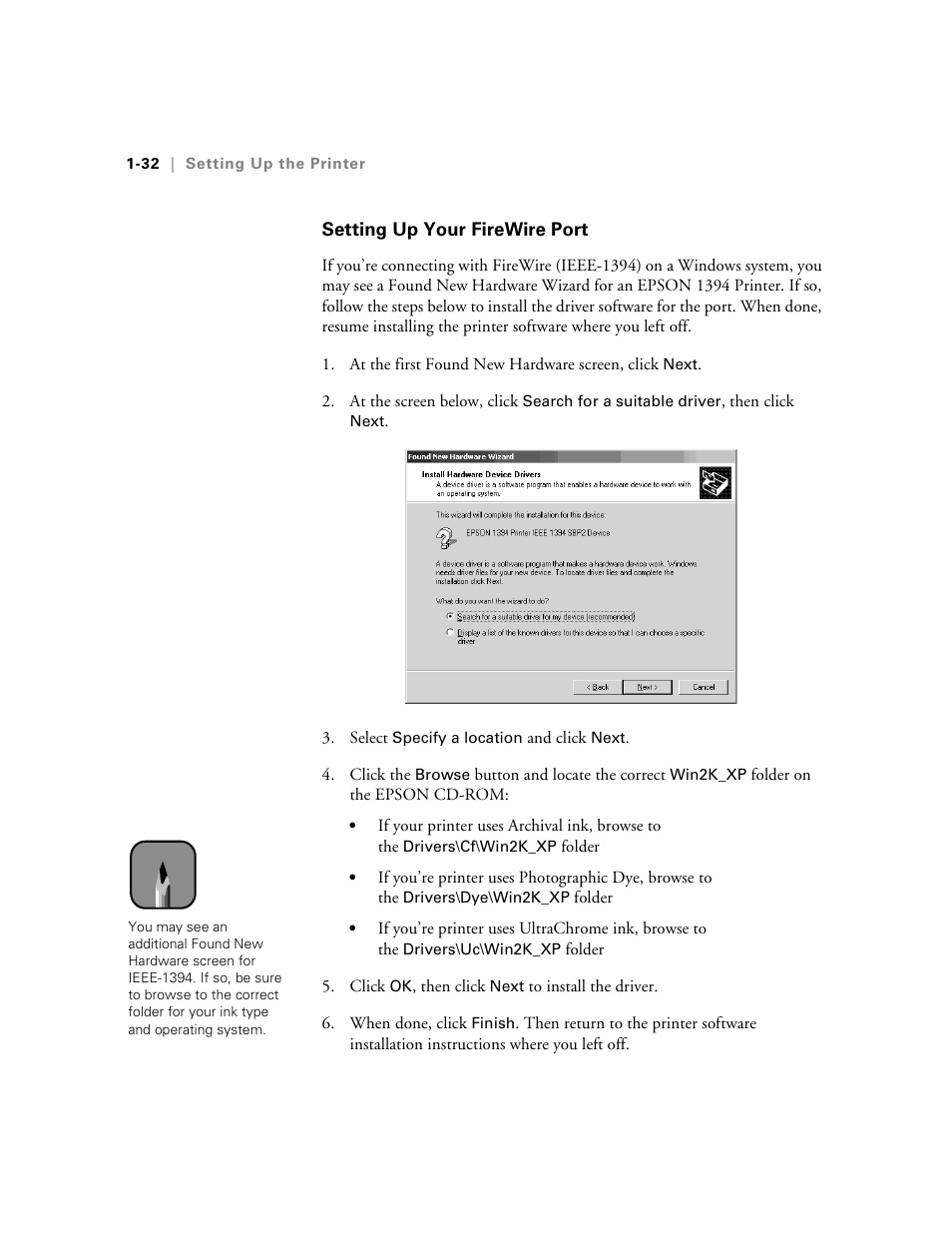 Setting up your firewire port | Epson 10600 User Manual | Page 47 / 183