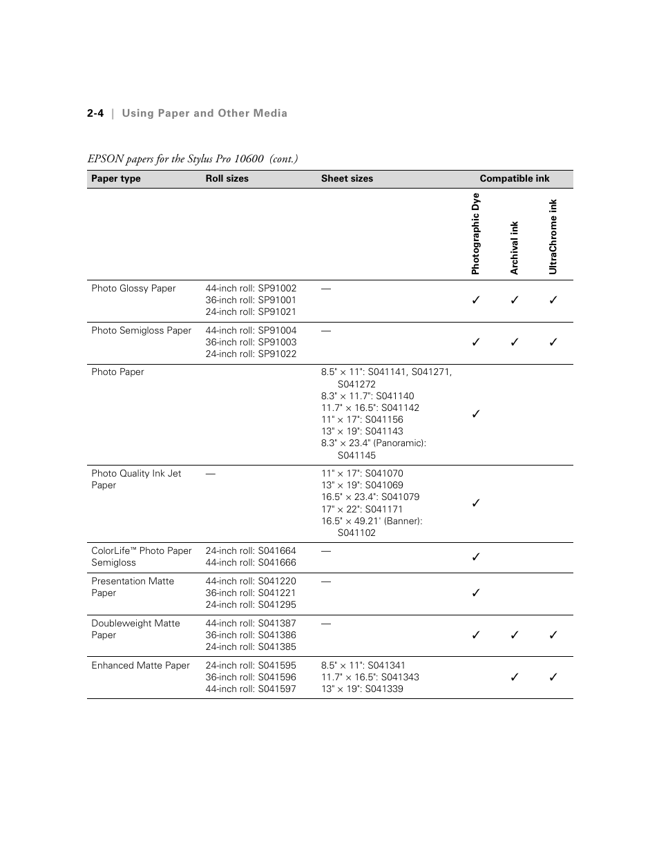 Epson 10600 User Manual | Page 71 / 183