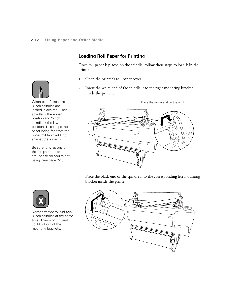 Loading roll paper for printing | Epson 10600 User Manual | Page 79 / 183