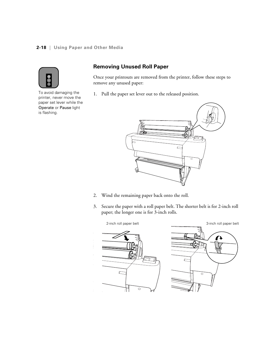 Removing unused roll paper | Epson 10600 User Manual | Page 85 / 183