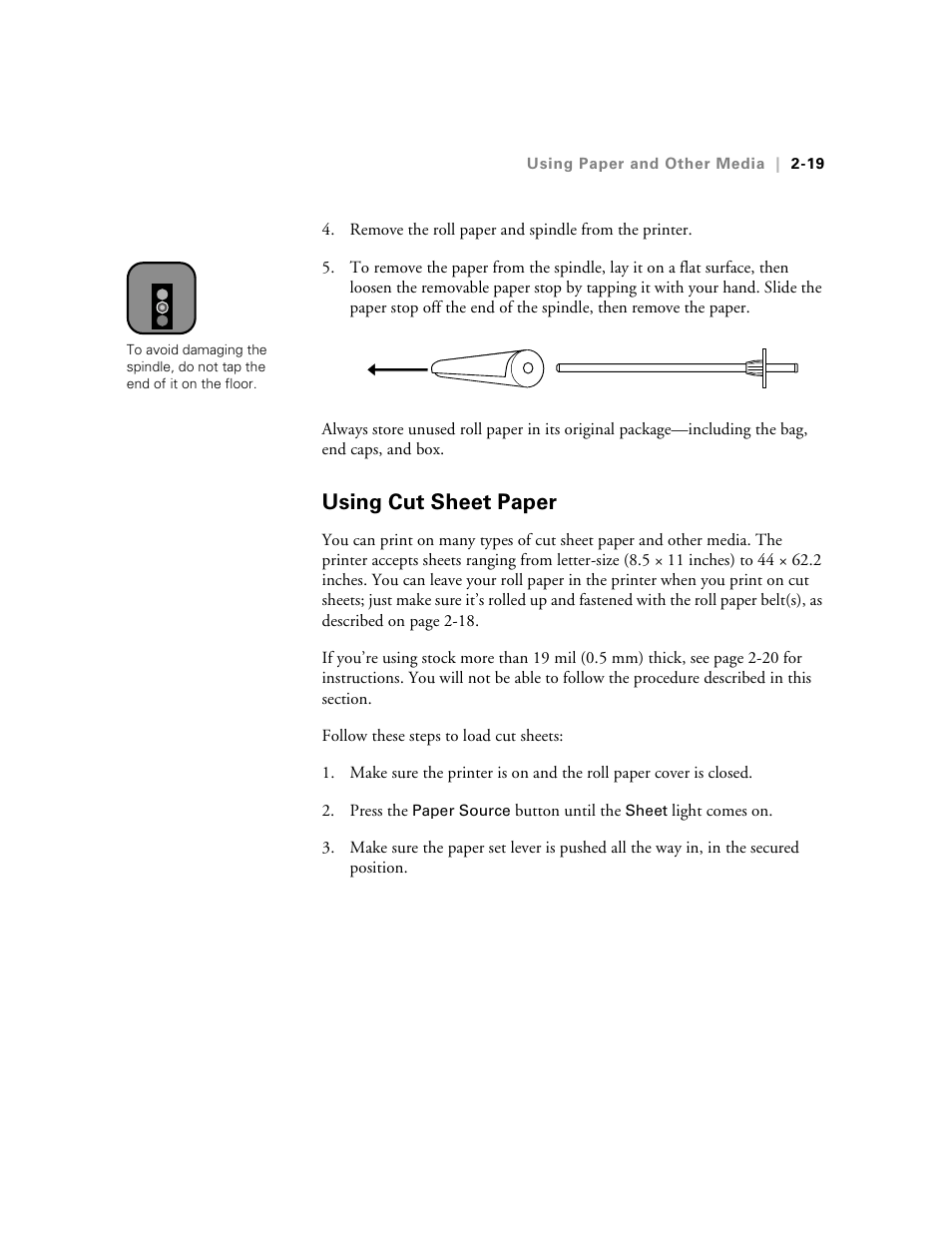 Using cut sheet paper | Epson 10600 User Manual | Page 86 / 183