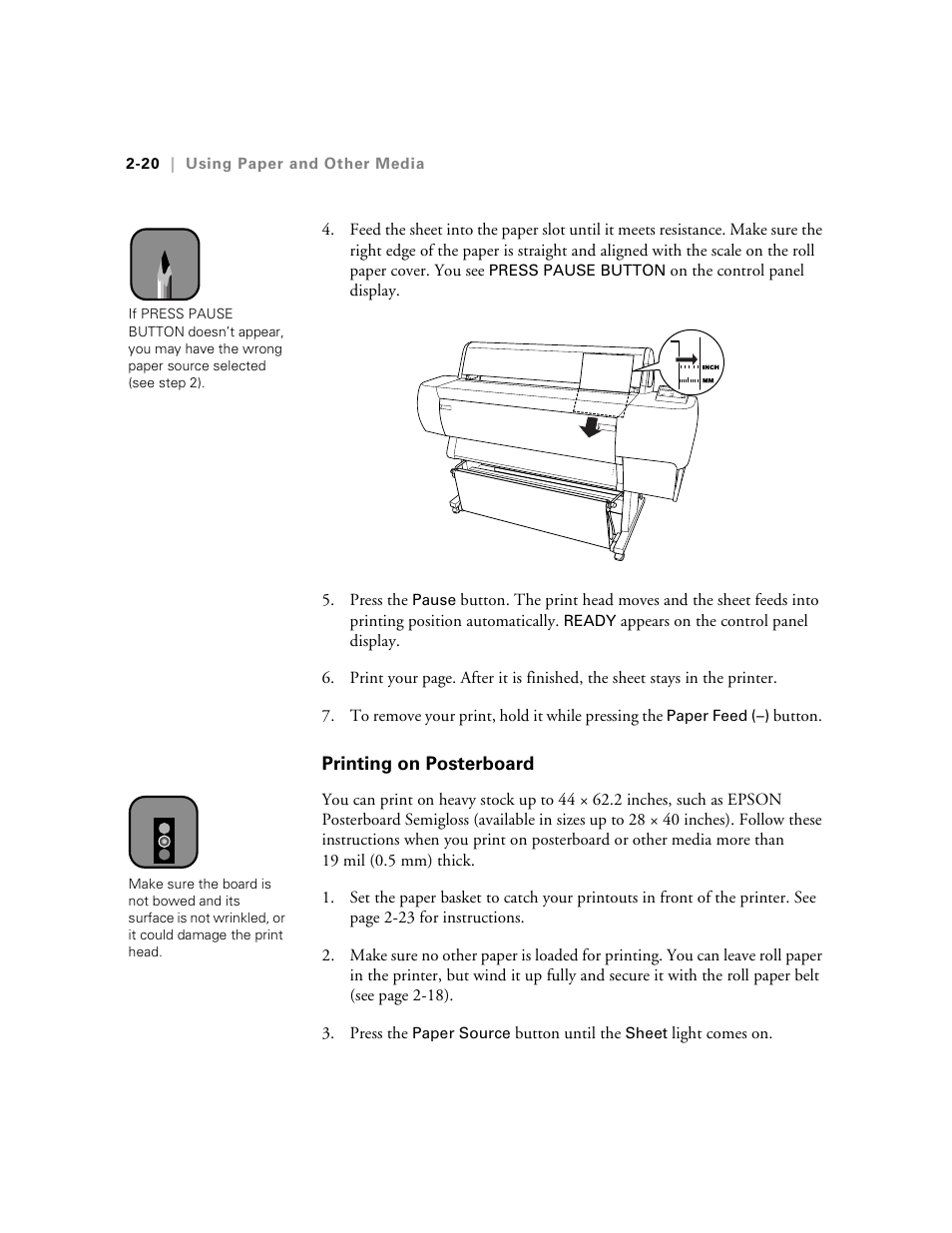 Printing on posterboard | Epson 10600 User Manual | Page 87 / 183