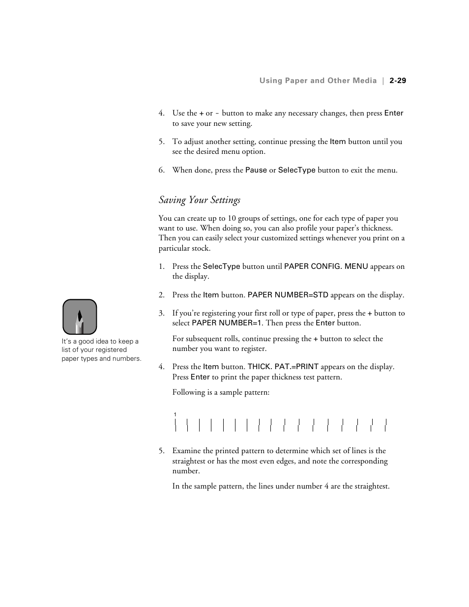 Saving your settings | Epson 10600 User Manual | Page 96 / 183