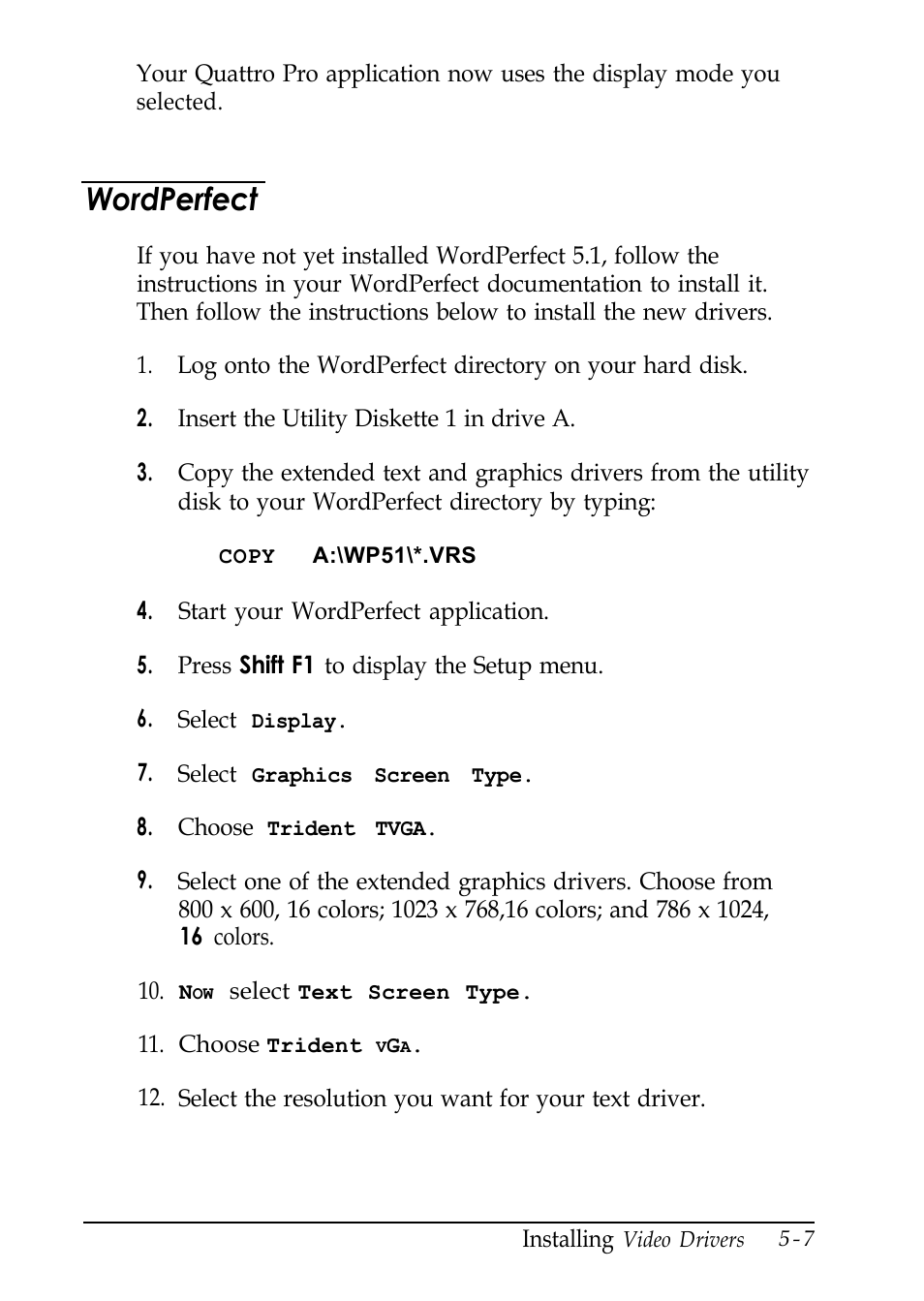 Wordperfect | Epson EL 486UC User Manual | Page 100 / 132