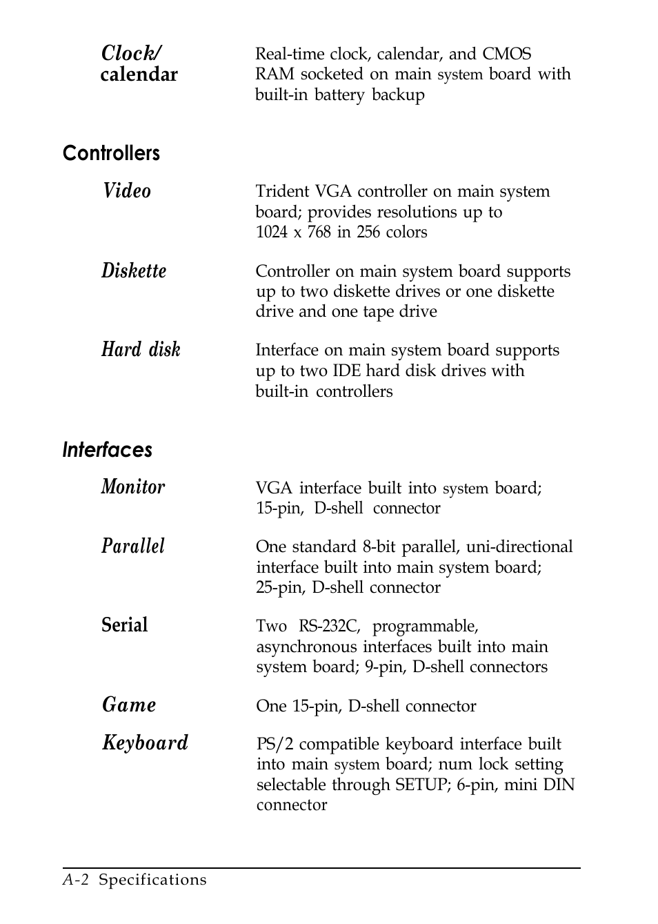 Controllers, Interfaces | Epson EL 486UC User Manual | Page 116 / 132