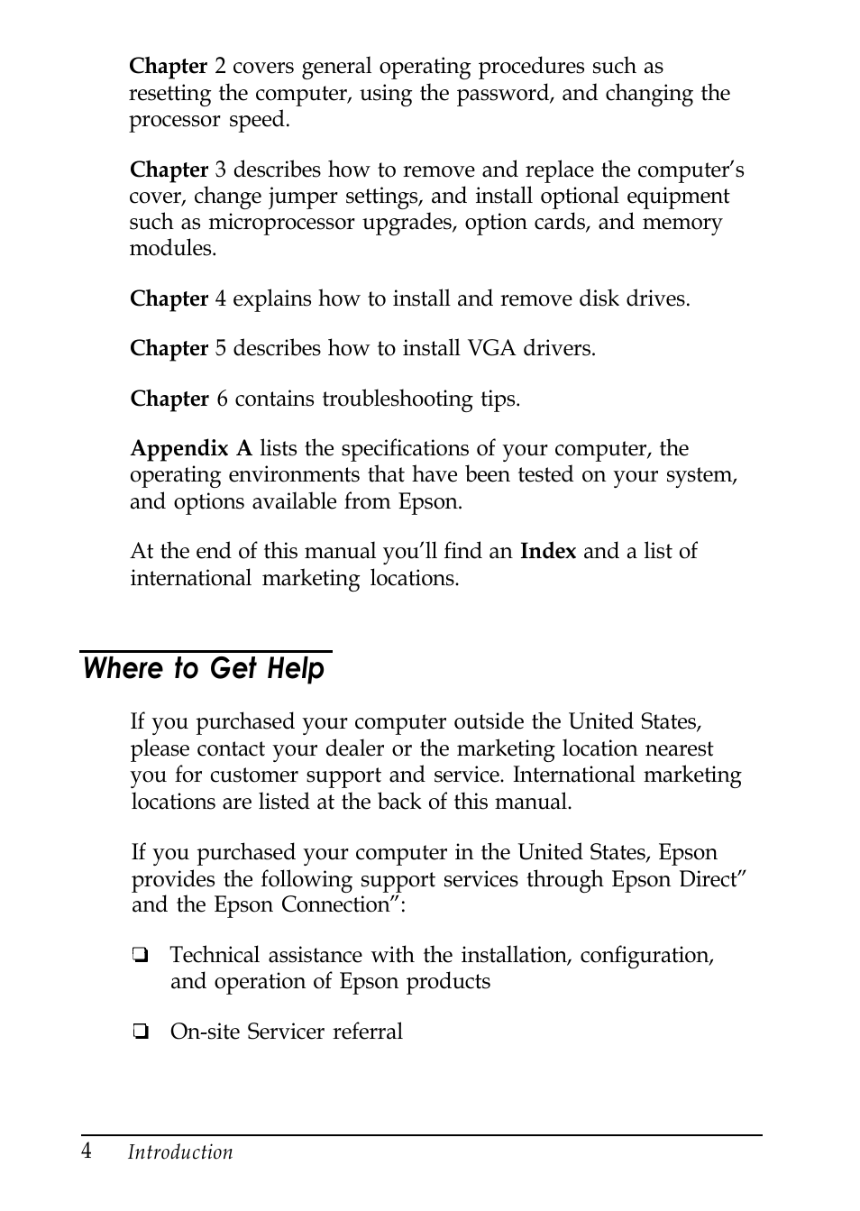 Where to get help | Epson EL 486UC User Manual | Page 15 / 132