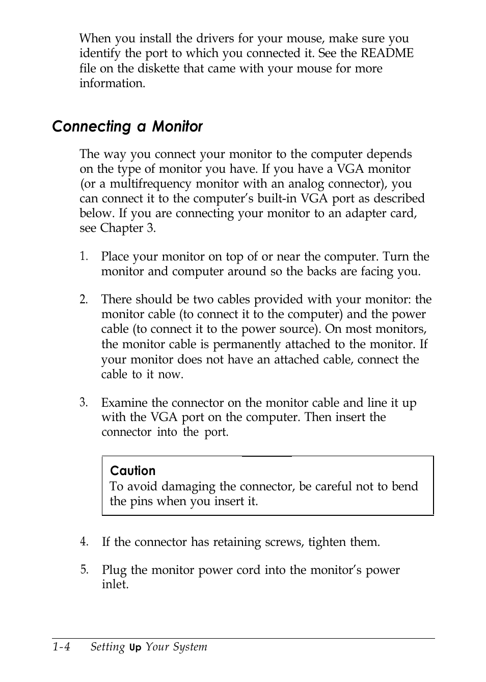 Connecting a monitor | Epson EL 486UC User Manual | Page 20 / 132