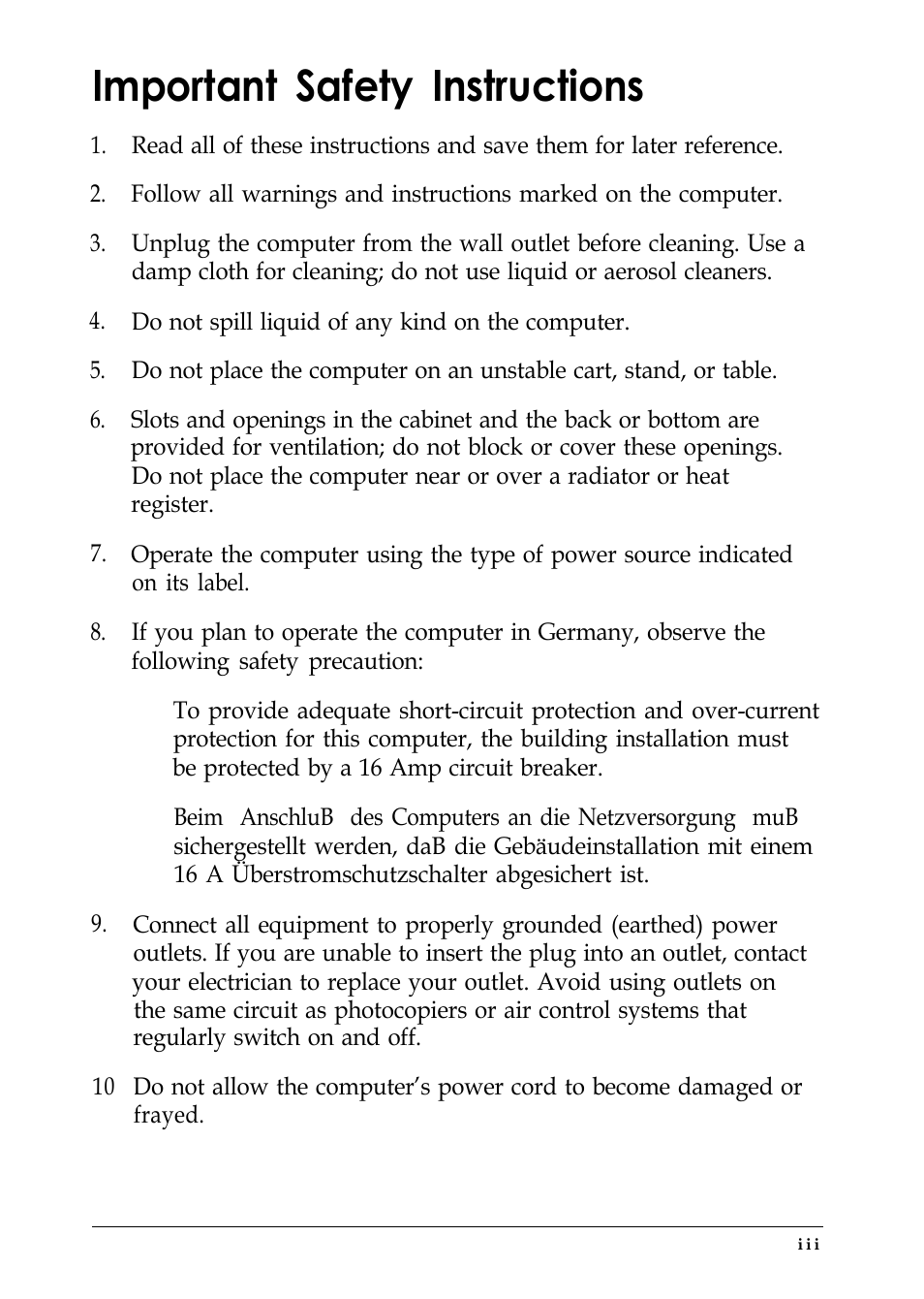 Important safety instructions | Epson EL 486UC User Manual | Page 4 / 132