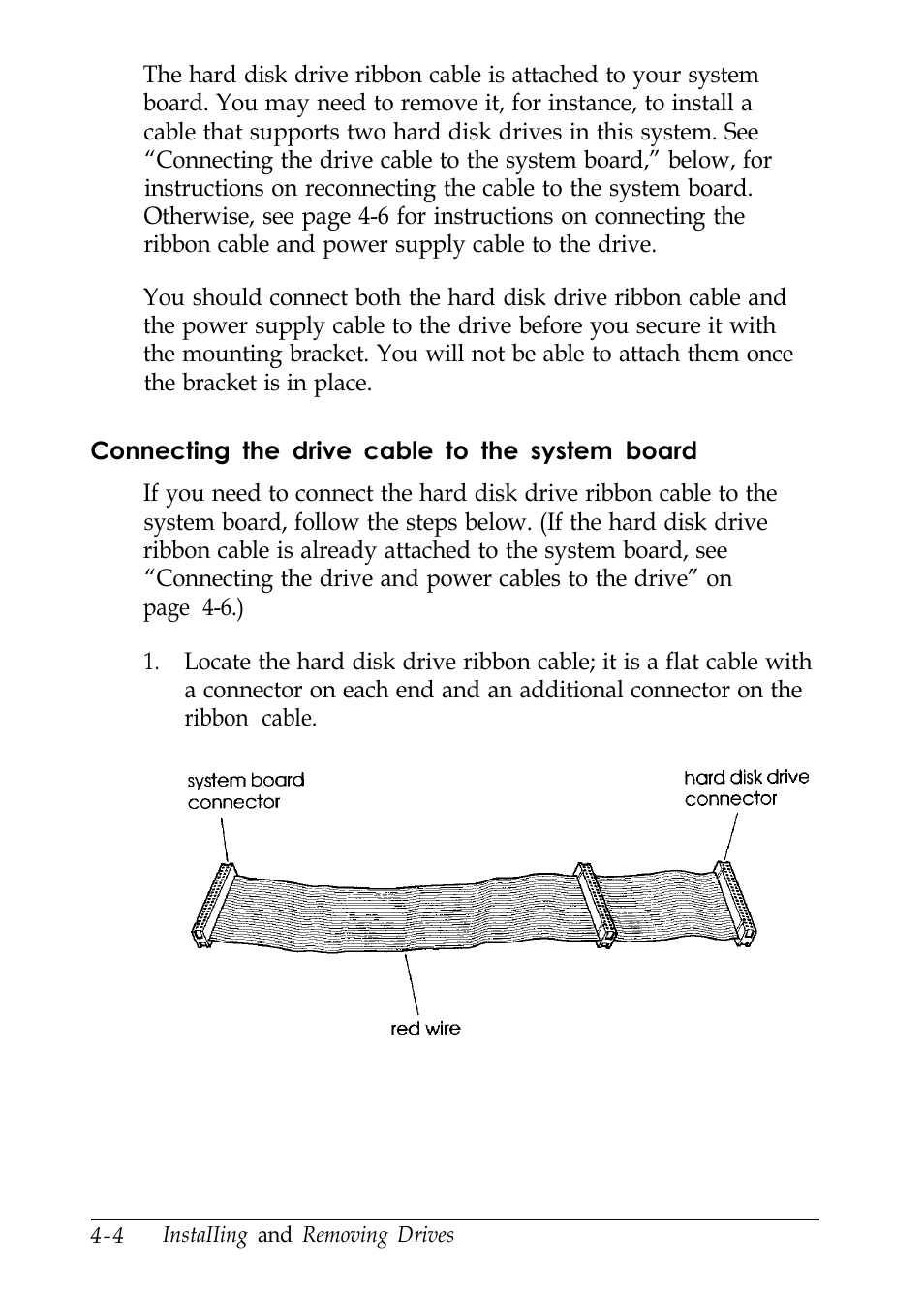 Connecting the drive cable to the system board | Epson EL 486UC User Manual | Page 77 / 132