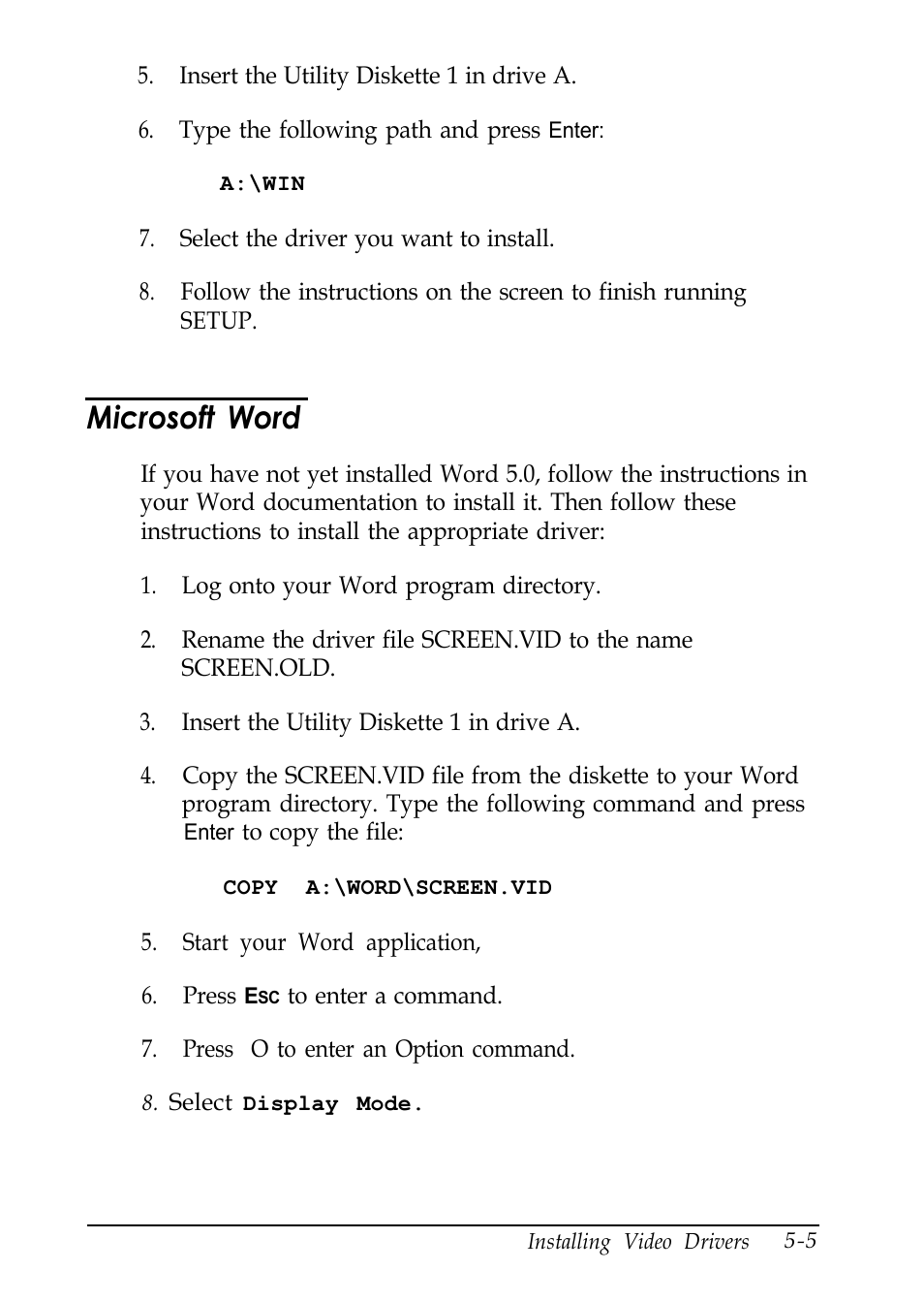 Microsoft word | Epson EL 486UC User Manual | Page 98 / 132