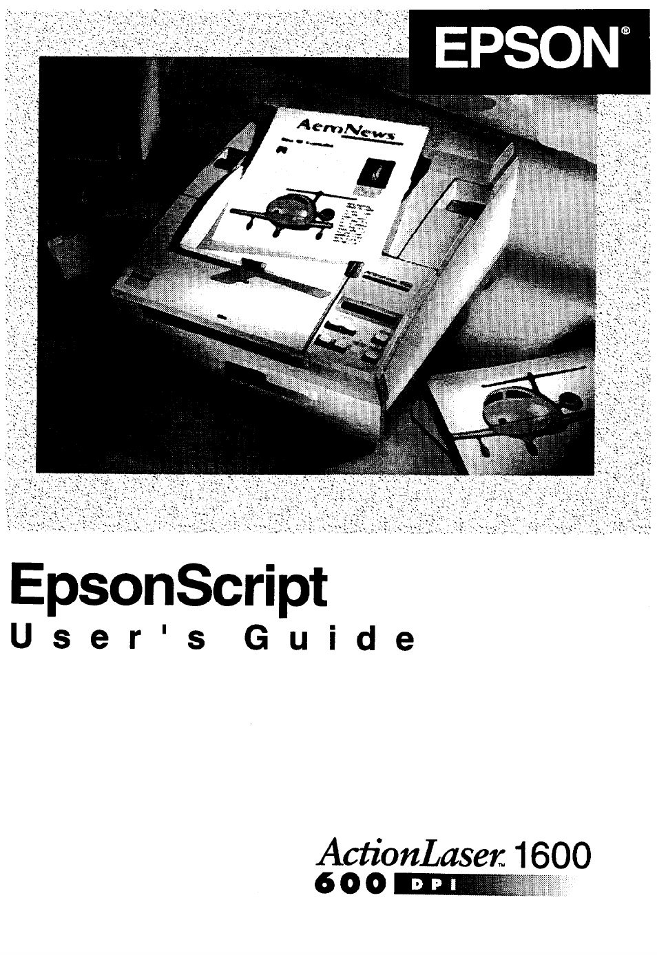 Epson ActionLaser 1600 User Manual | 58 pages