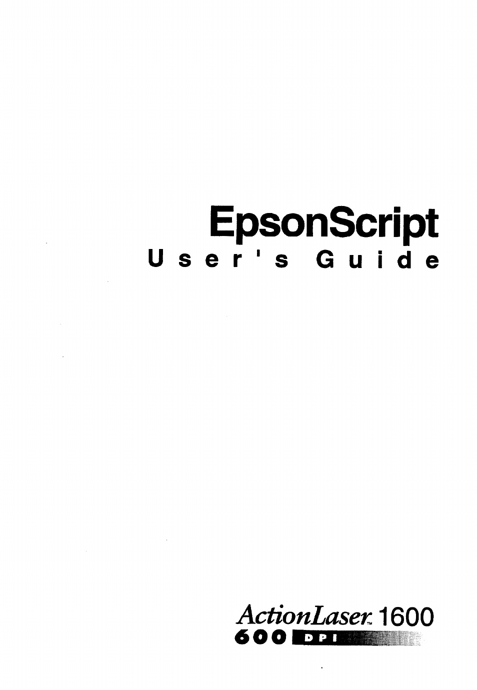 Epson ActionLaser 1600 User Manual | Page 2 / 58