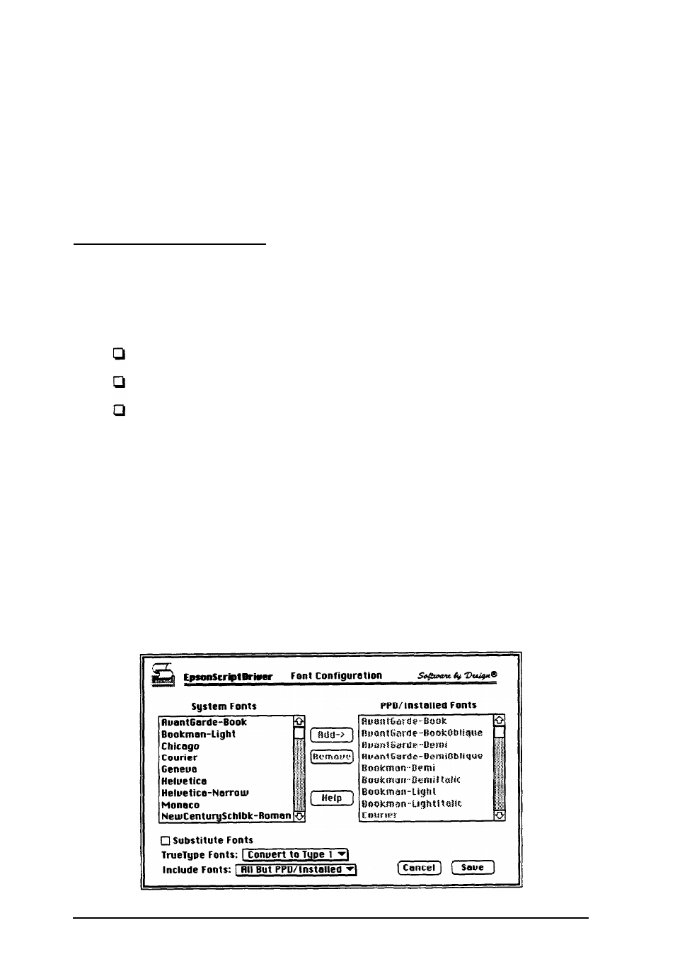 Printing an error sheet, Font management | Epson ActionLaser 1600 User Manual | Page 30 / 58