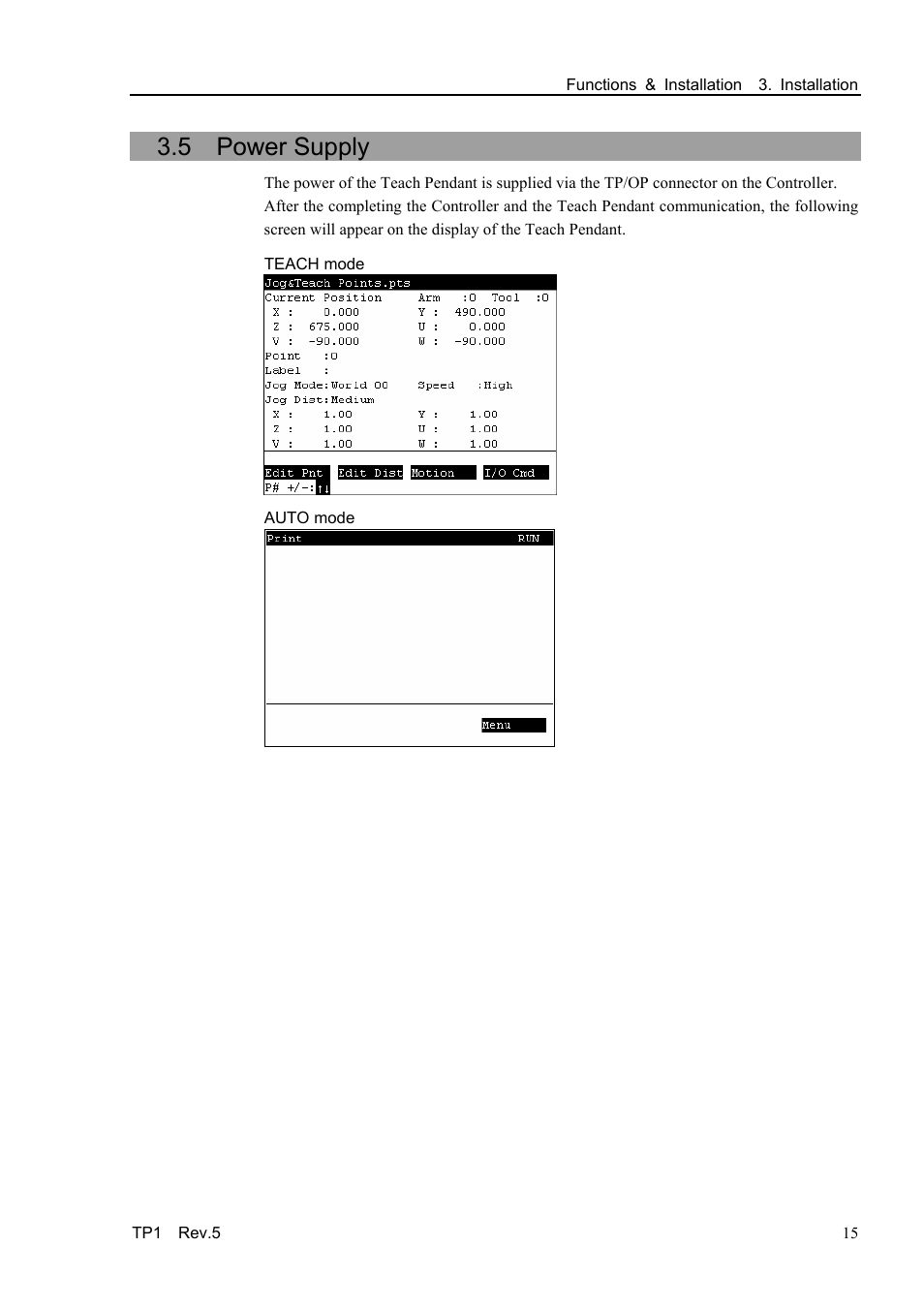 5 power supply | Epson TP1 User Manual | Page 25 / 112