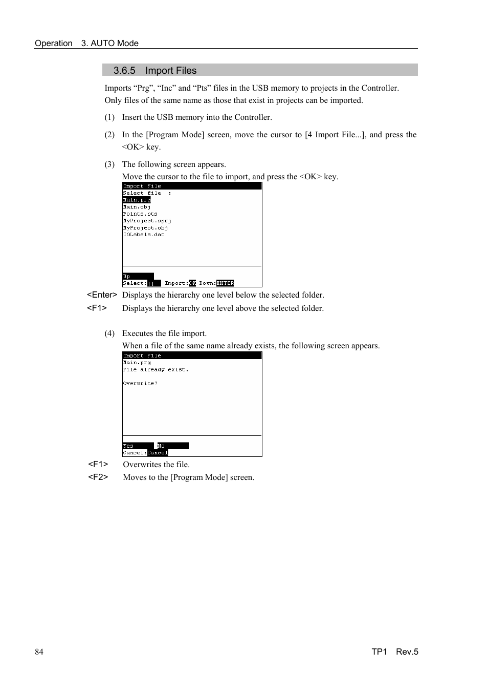 5 import files | Epson TP1 User Manual | Page 94 / 112