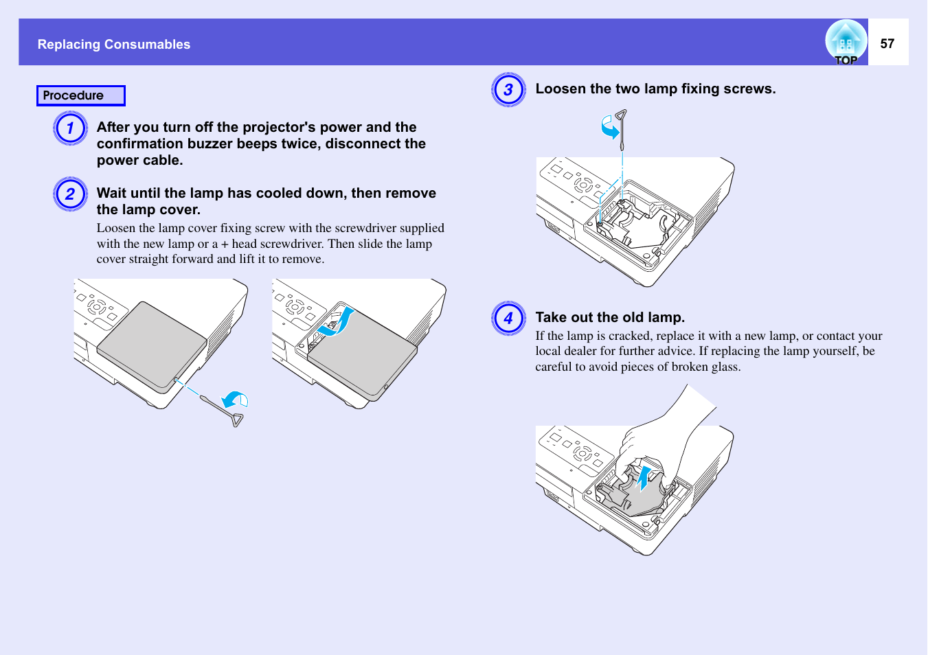 Epson EMP-1715/1710 User Manual | Page 57 / 77