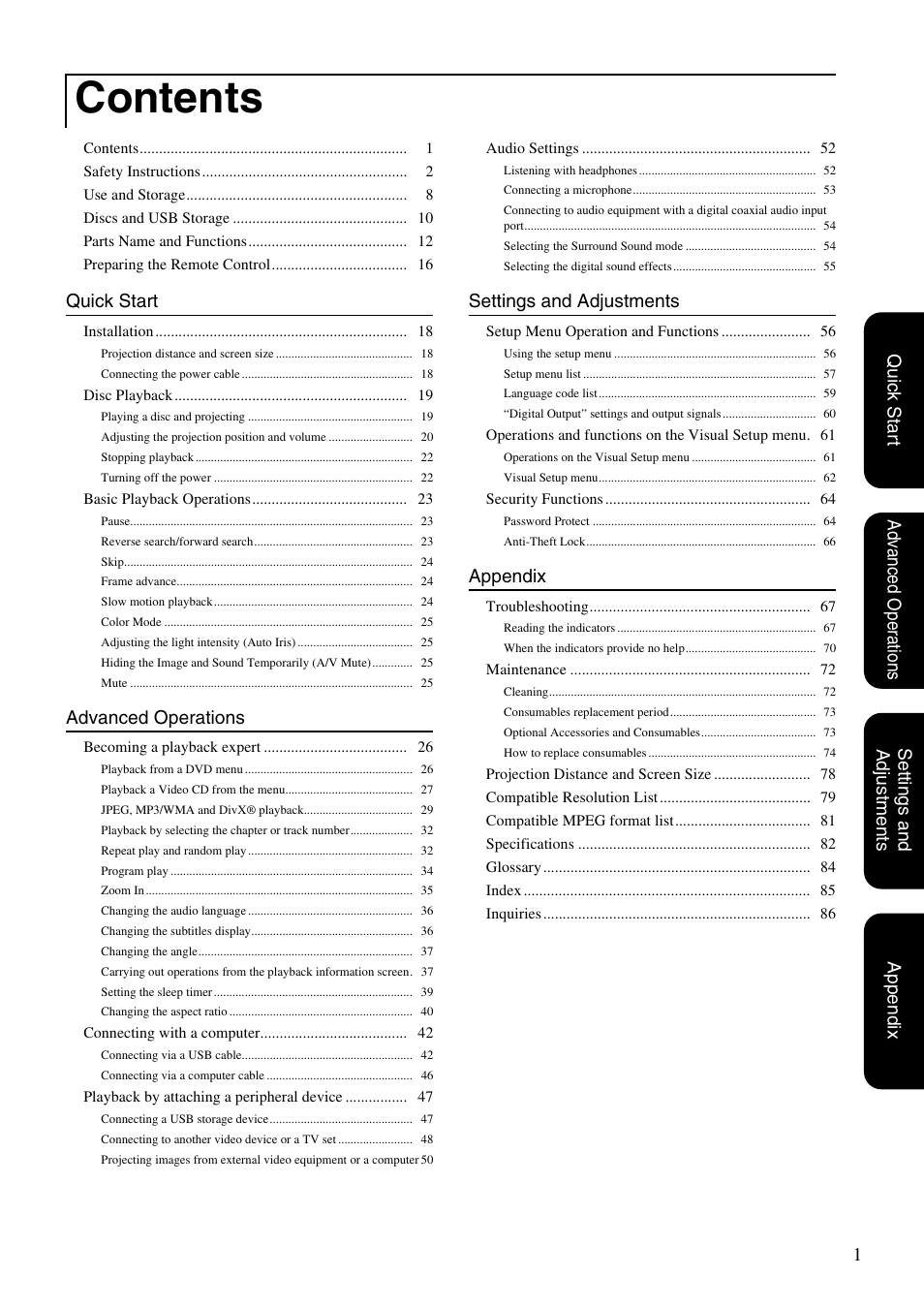 Epson EB-W8D User Manual | Page 3 / 91