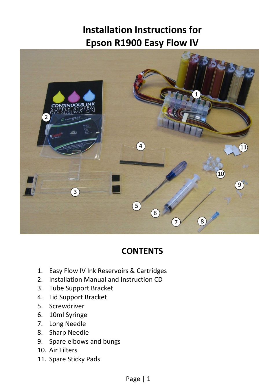 Epson EASY FLOW IV R1900 User Manual | 8 pages