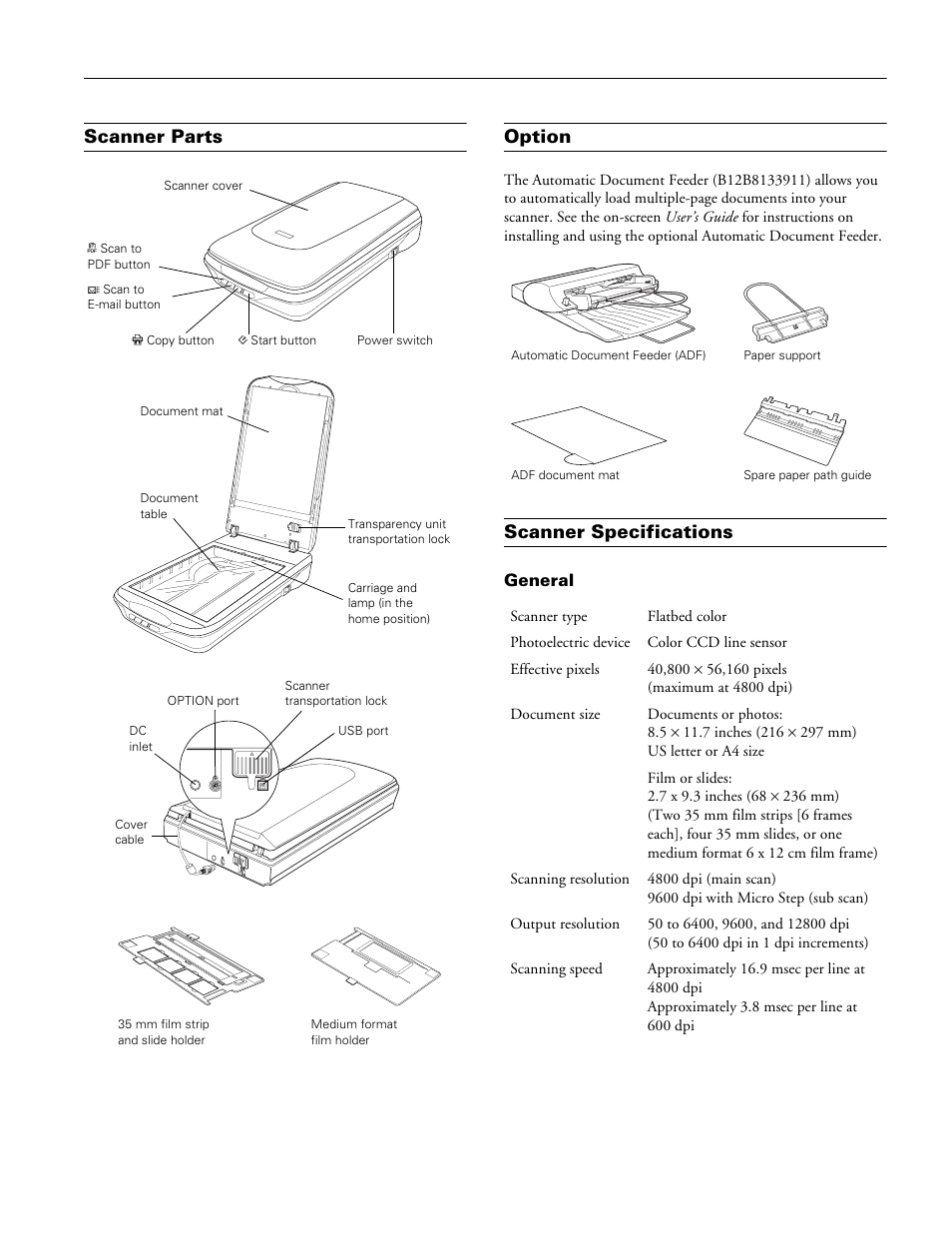 Epson Perfection Photo Scanner 4490 User Manual | 10 pages