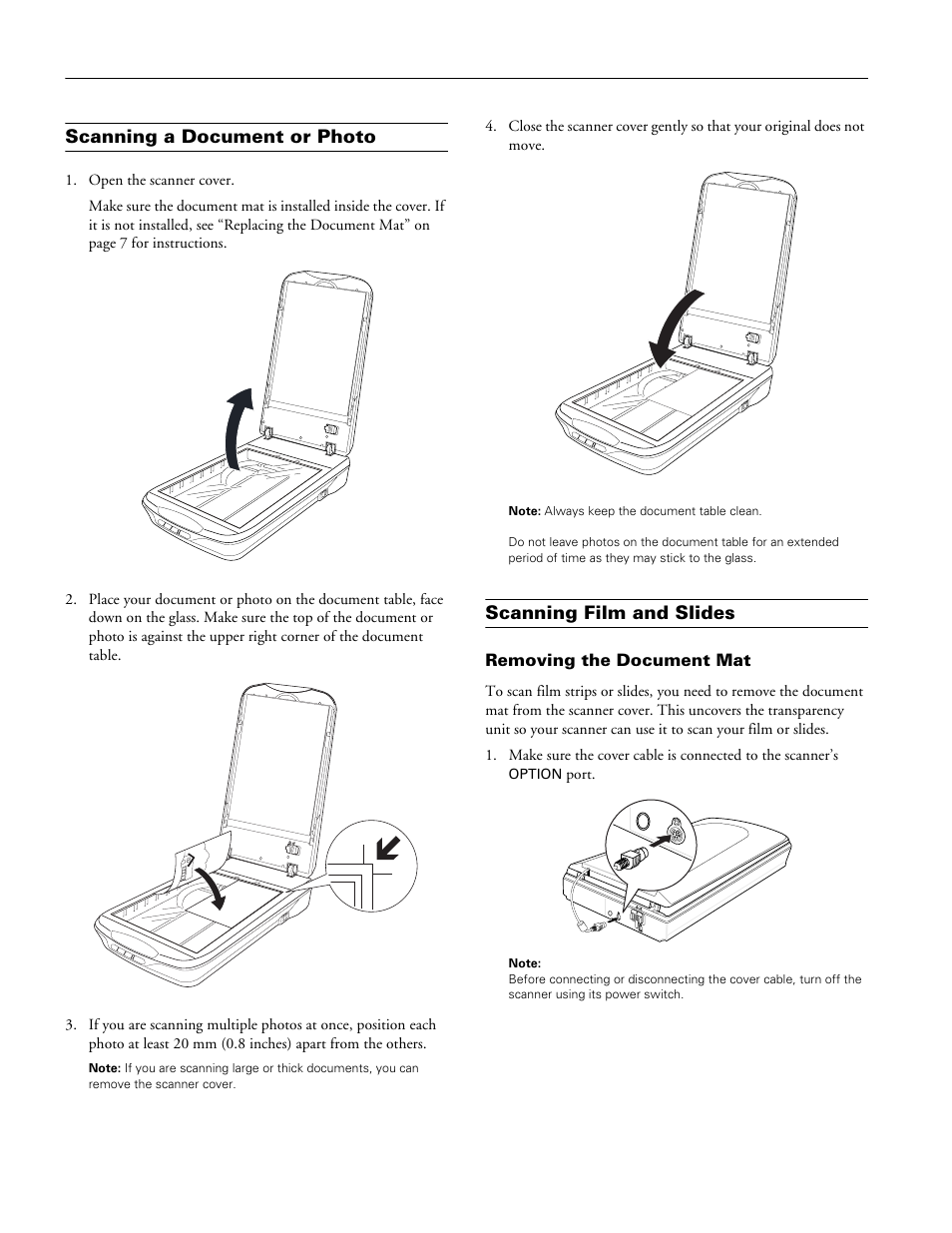 Scanning a document or photo, Scanning film and slides | Epson Perfection Photo Scanner 4490 User Manual | Page 4 / 10