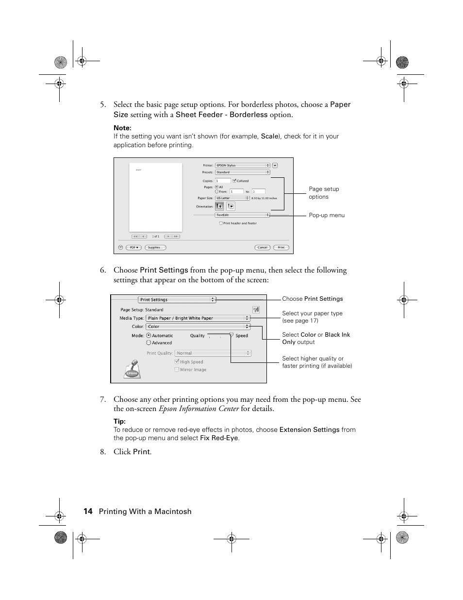 Epson Stylus NX100 User Manual | Page 14 / 40