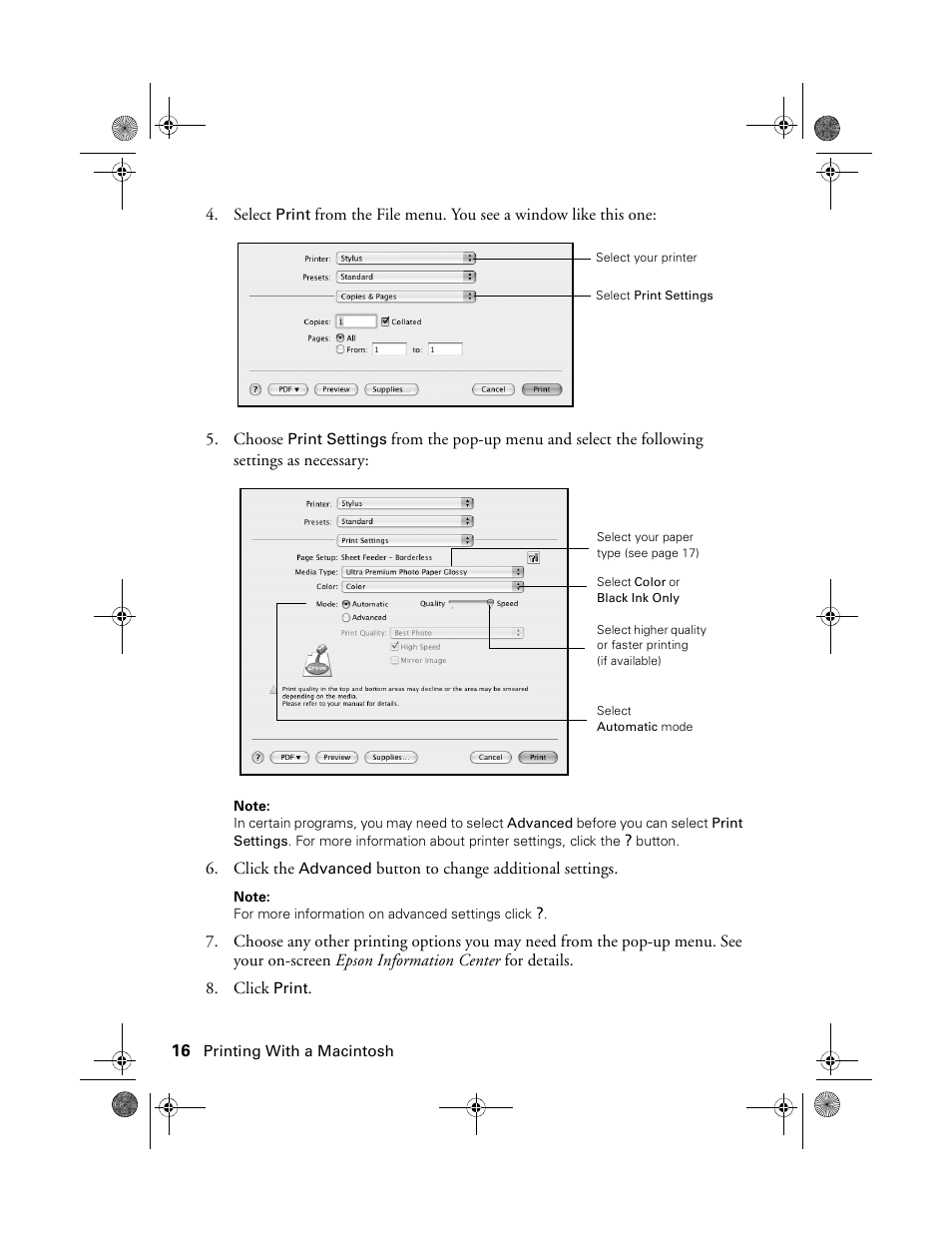 Epson Stylus NX100 User Manual | Page 16 / 40