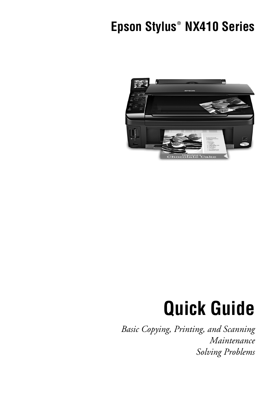 Epson STYLUS NX410 User Manual | 48 pages