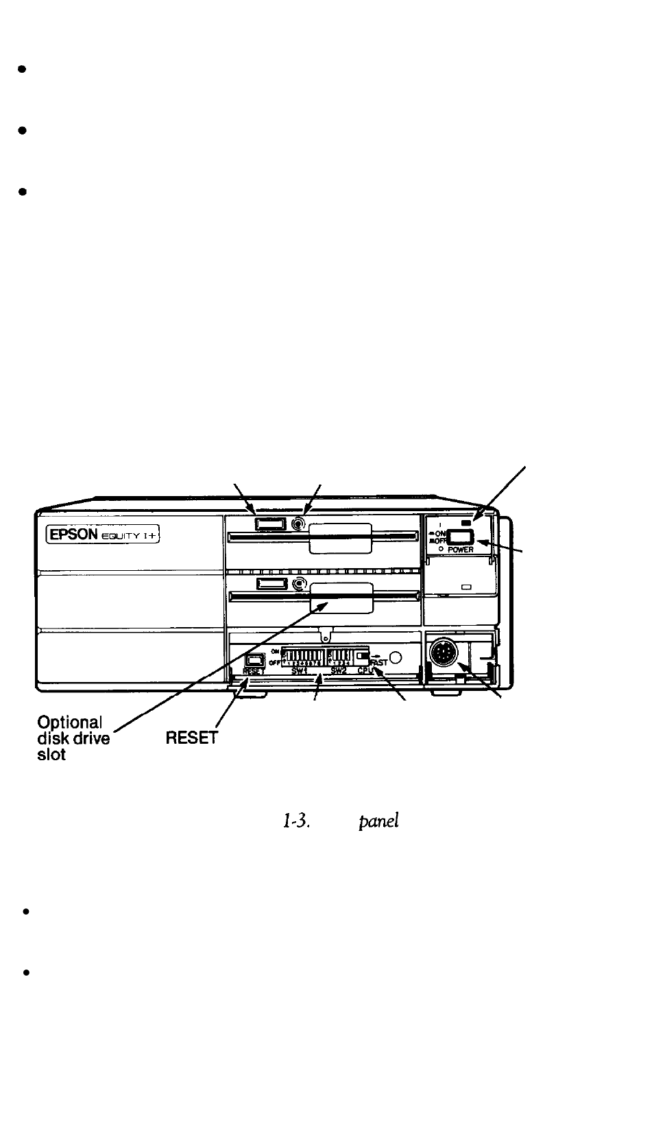 The front panel | Epson EQUITY Y14499113001 User Manual | Page 14 / 139