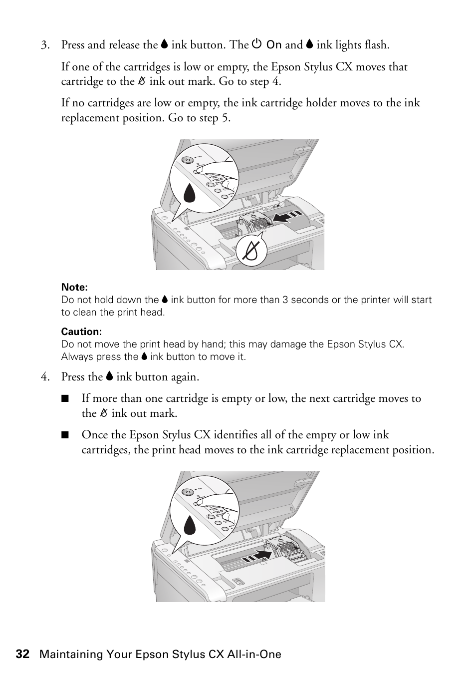 Epson Stylus CX4800 User Manual | Page 32 / 48