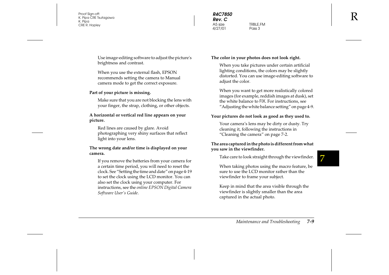 Epson 3100Z User Manual | Page 117 / 143