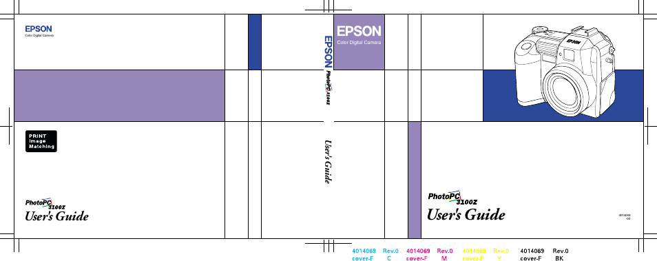 Back cover, User's guide | Epson 3100Z User Manual | Page 143 / 143