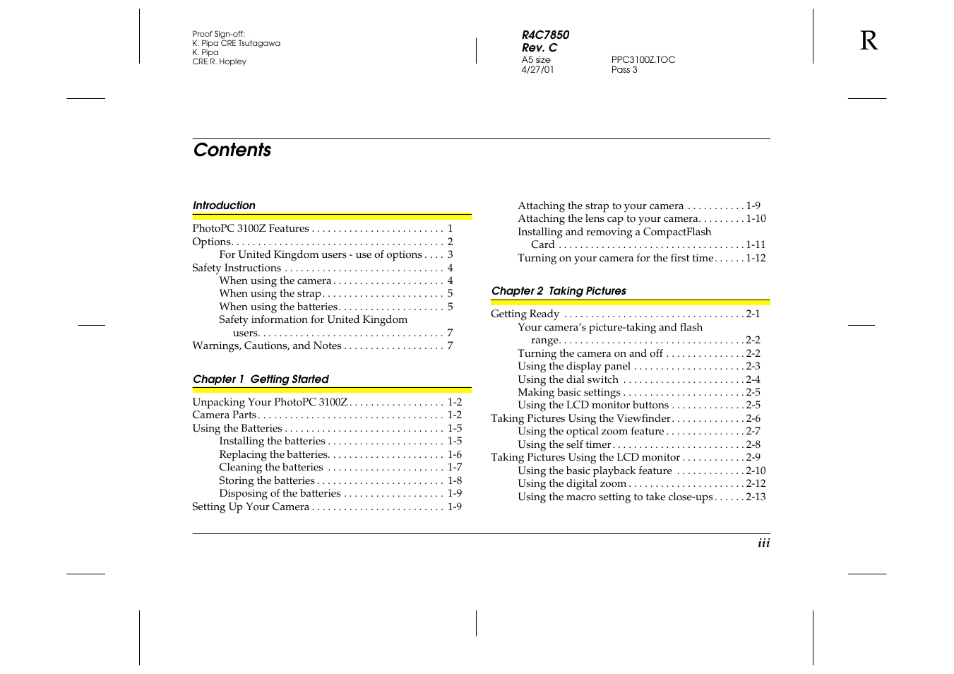 Epson 3100Z User Manual | Page 5 / 143