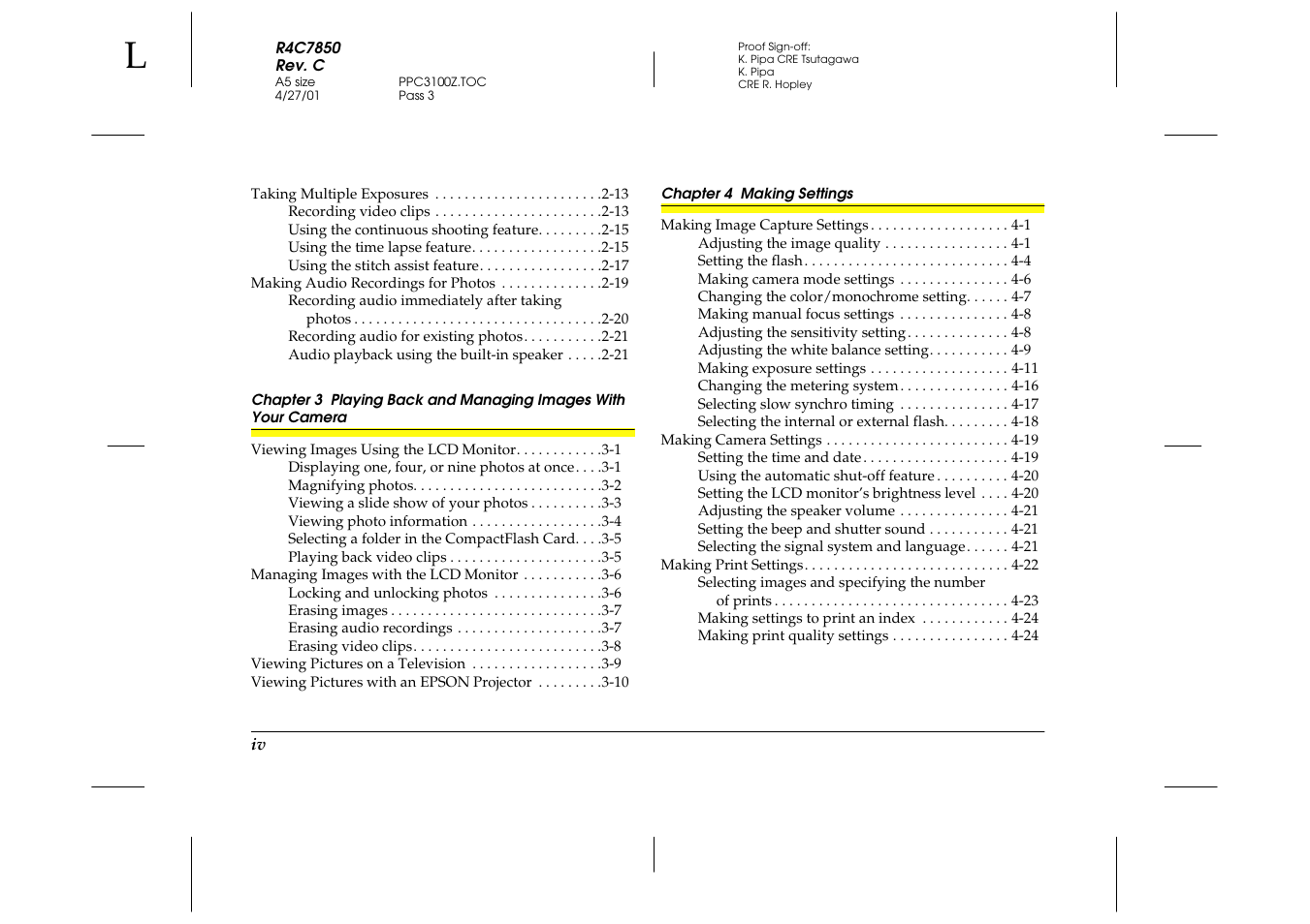 Epson 3100Z User Manual | Page 6 / 143