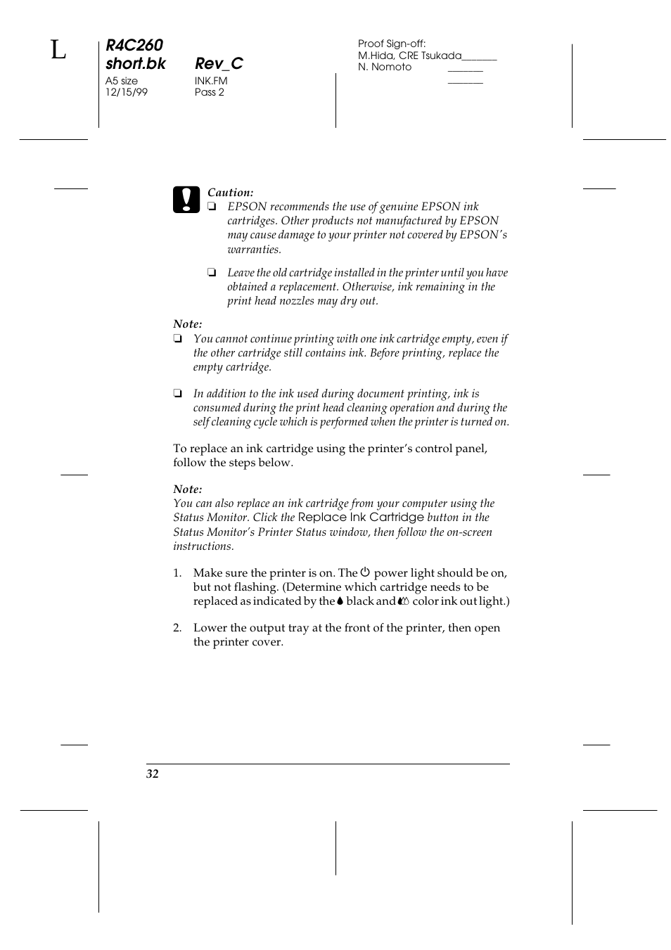 R4c260 short.bk rev_c | Epson 460 User Manual | Page 38 / 64