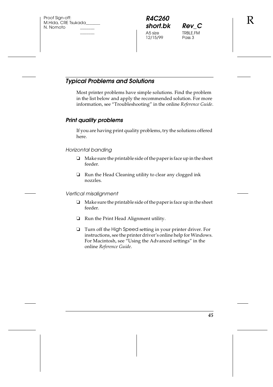 Typical problems and solutions, R4c260 short.bk rev_c | Epson 460 User Manual | Page 51 / 64