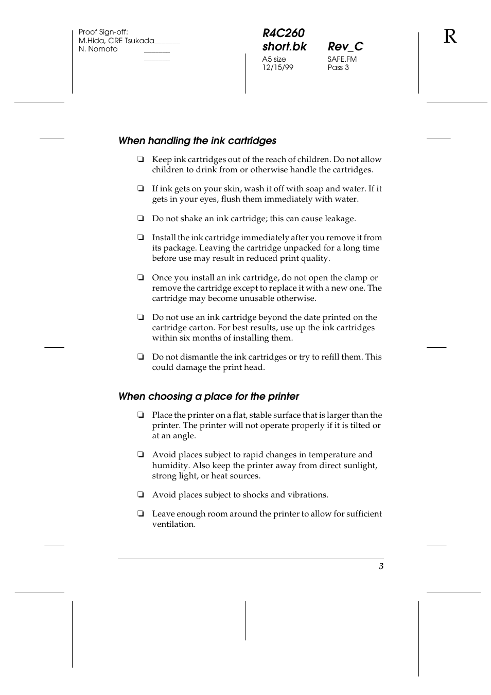 R4c260 short.bk rev_c | Epson 460 User Manual | Page 9 / 64