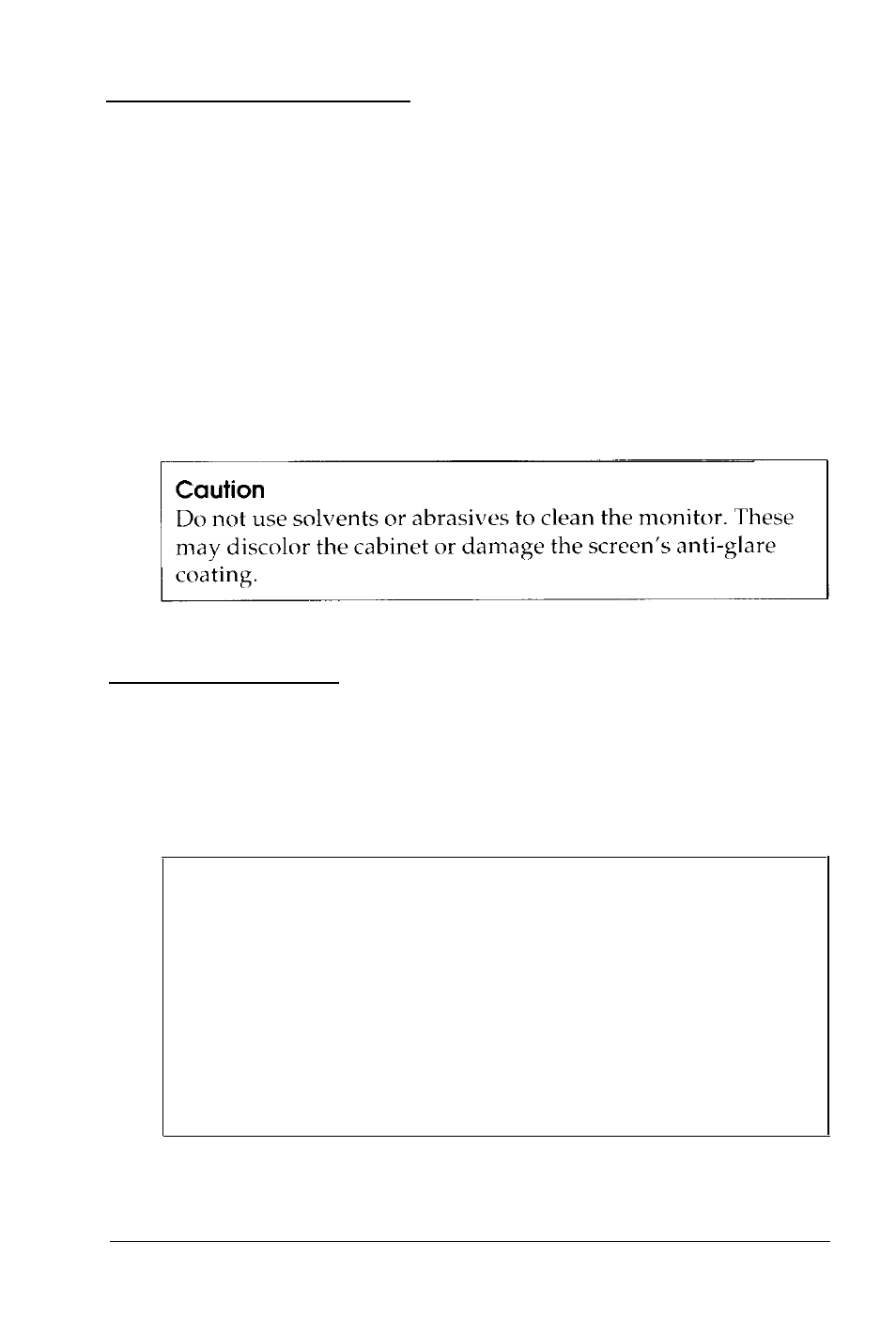 Cleaning the monitor, Troubleshooting, Cieaning the monitor | Epson Professional Series II User Manual | Page 46 / 63