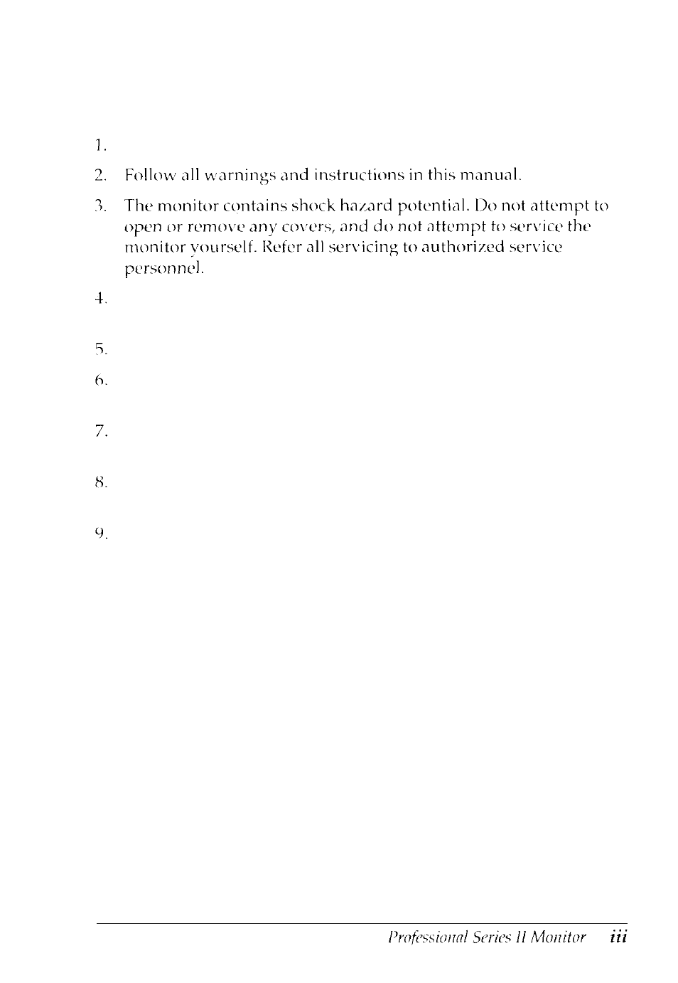 Important safety instructions | Epson Professional Series II User Manual | Page 5 / 63